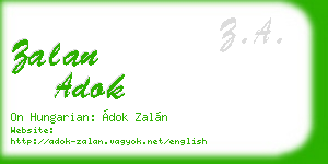 zalan adok business card